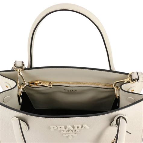 prada milano handtasche weiß|Taschen für Damen von Prada .